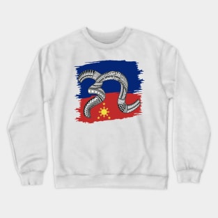 Philippine Flag Tribal line Art / Baybayin word GA Crewneck Sweatshirt